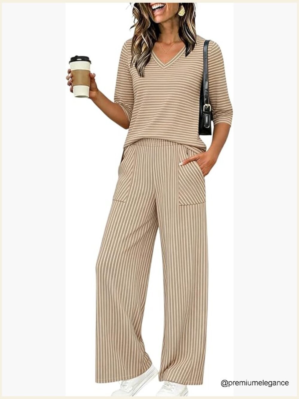 2 Piece Lounge Pajama Set with Pockets